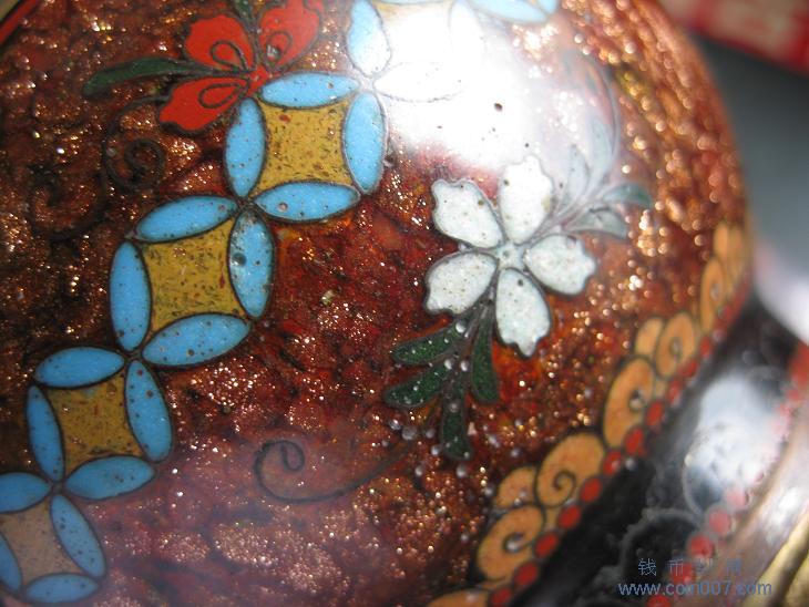 希少中国七宝燒 レトロ 中国美術 景泰藍 七宝焼き 花瓶 壺 骨董品 約30cm - メルカリ